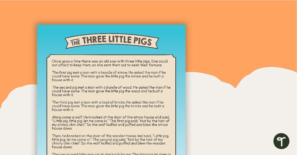 Comprehension - The Three Little Pigs teaching resource