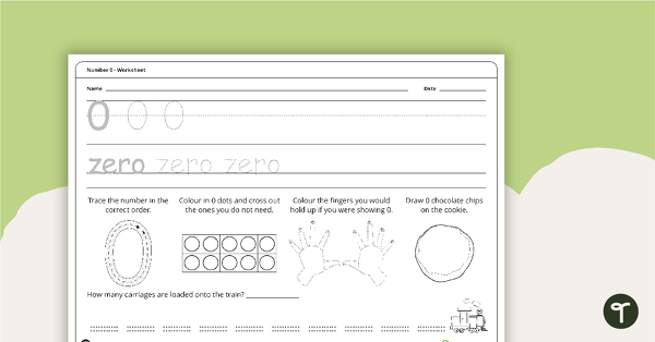 Numbers 0 to 20 Handwriting - Worksheet teaching resource