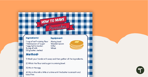 Comprehension - How To Make Pancakes teaching resource