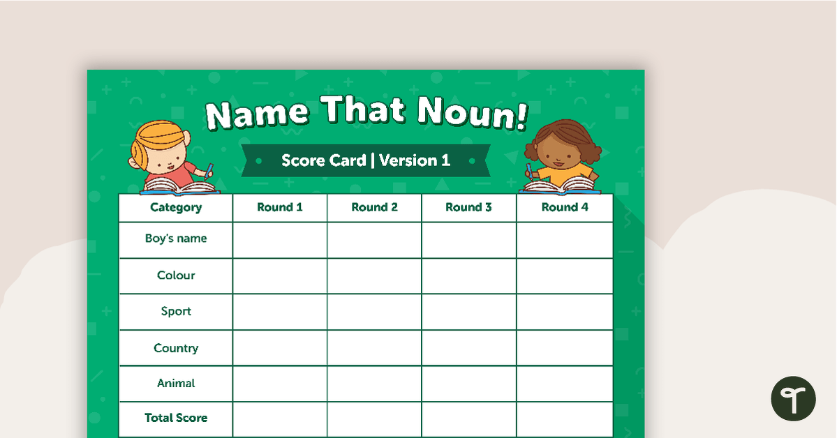 Grammar Game - Name That Noun! teaching resource