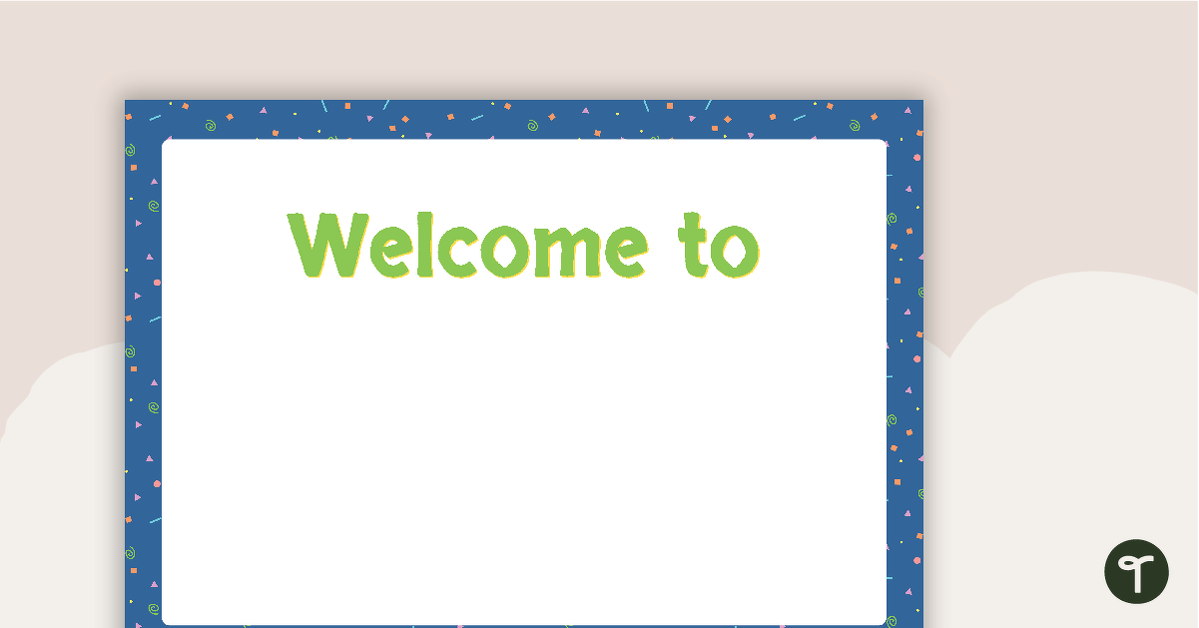 Preview image for Squiggles Pattern - Welcome Sign and Name Tags - teaching resource