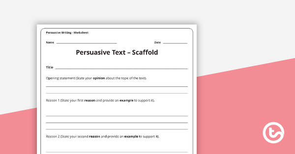 Thumbnail of Persuasive Text Writing Prompts - Complete Set - teaching resource