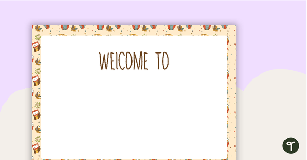 Owls Pattern - Welcome Sign and Name Tags teaching resource