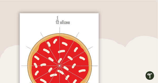 Fractions Pizza Builder (Without Toppings) – Hands-On Materials teaching resource
