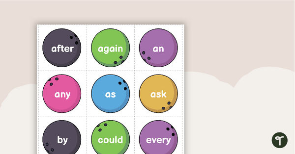 Go to Bowling Game - Dolch First Grade Sight Words teaching resource