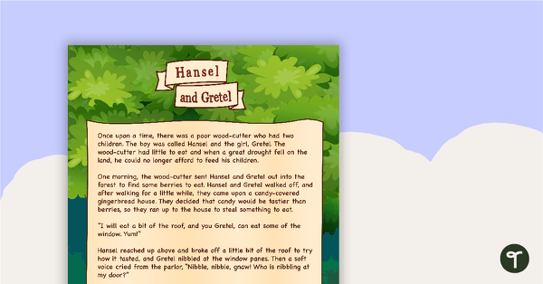 Go to Comprehension - Hansel and Gretel teaching resource