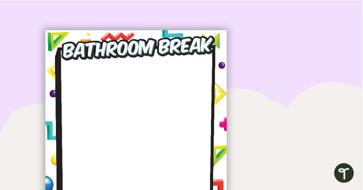 Preview image for Retro - Bathroom Break Poster - teaching resource