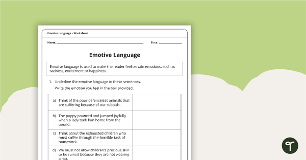 Persuasive Language Devices Worksheet Pack teaching resource