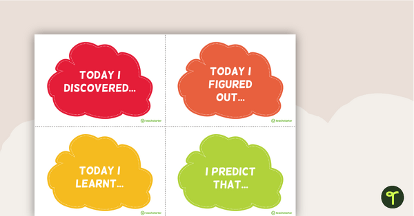 Preview image for Reflective Thinking Sentence Starter Cards - teaching resource