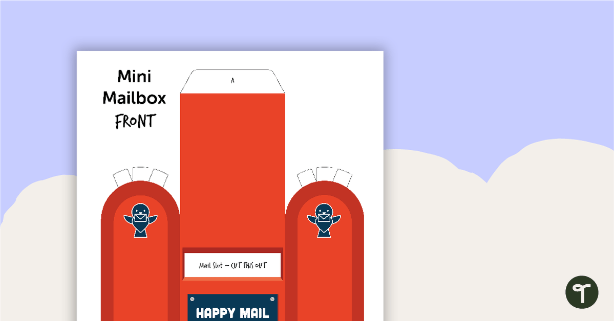 Mini Mailbox Template teaching resource