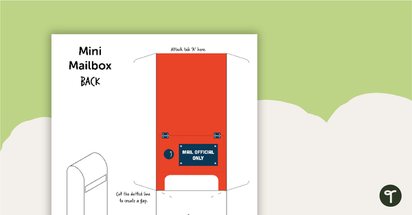 Mini Mailbox Template teaching resource