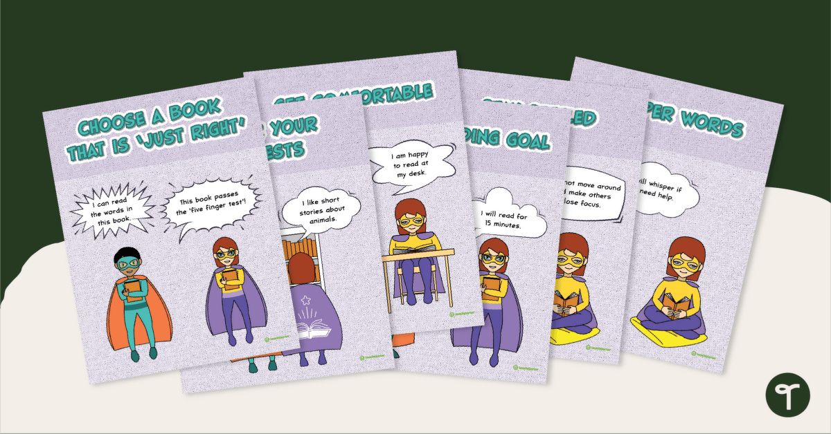 Super Stamina Reading Posters Pack teaching resource