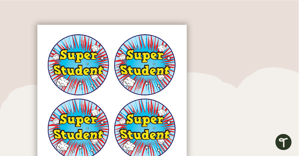 Superheroes - Star Student Badges teaching resource