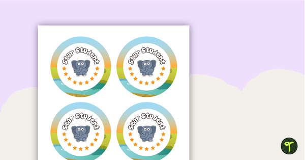 Go to Elephants - Star Student Badges teaching resource