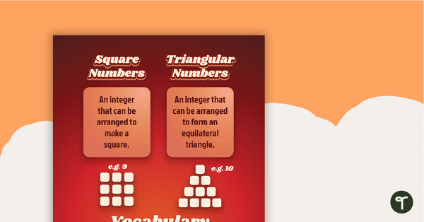 Square and Triangular Numbers Poster teaching resource