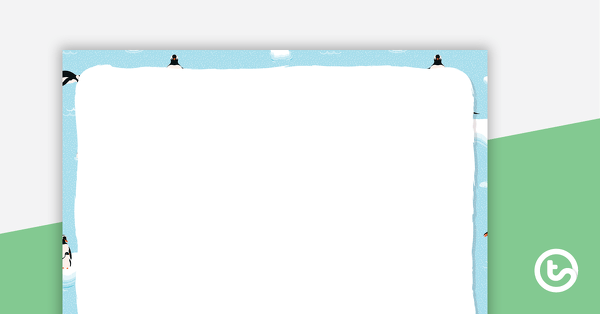 Preview image for Penguins – Landscape Page Border - teaching resource