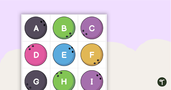 Bowling Game - Letter Match teaching resource