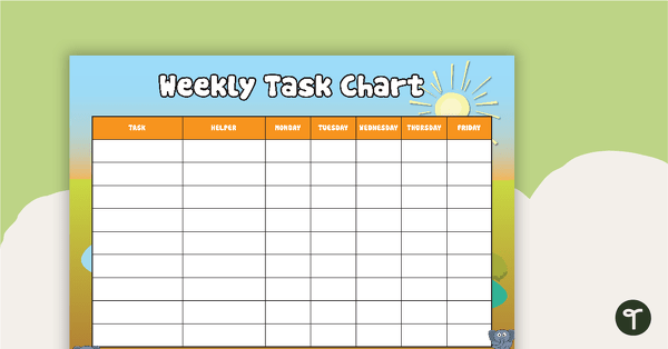 Go to Elephants - Weekly Task Chart teaching resource