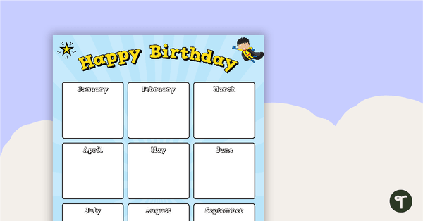 Go to Superheroes - Happy Birthday Chart teaching resource