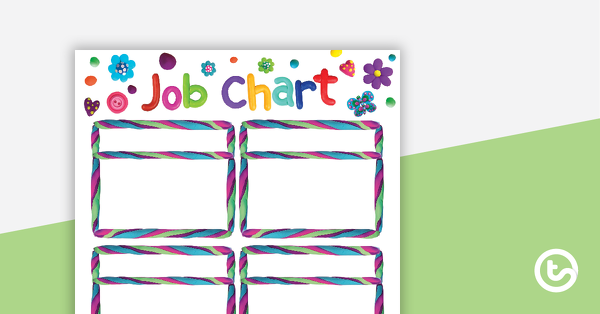 Go to Playdough - Job Chart teaching resource
