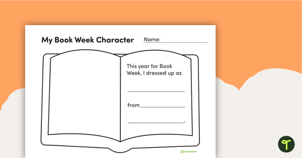 Go to My Book Week Character – Template teaching resource
