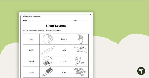 Go to Silent Letters Worksheet Pack teaching resource