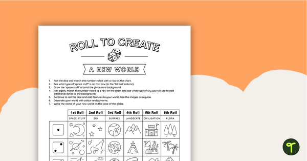Roll to Create a New World teaching resource