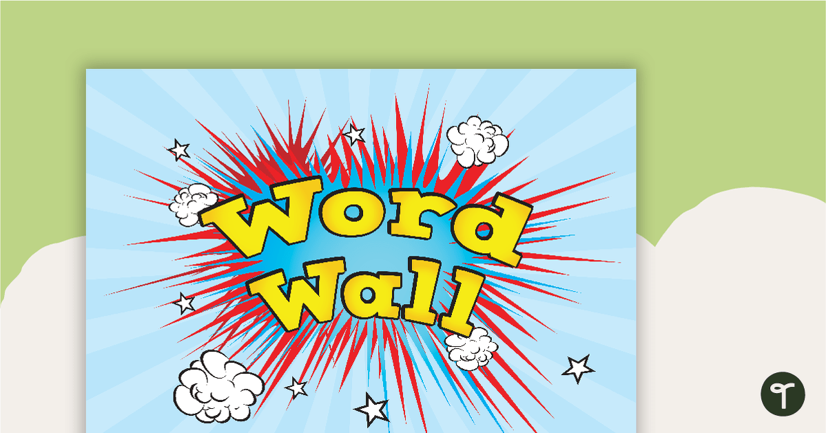 Preview image for Superheroes - Word Wall Template - teaching resource
