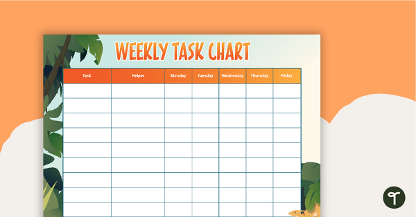 Dinosaurs - Weekly Task Chart teaching resource