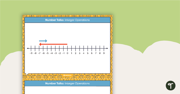 Go to Number Talks - Integer Operations Task Cards teaching resource