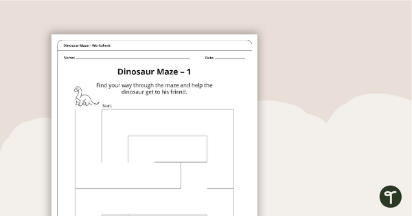 Dinosaur Mazes teaching resource