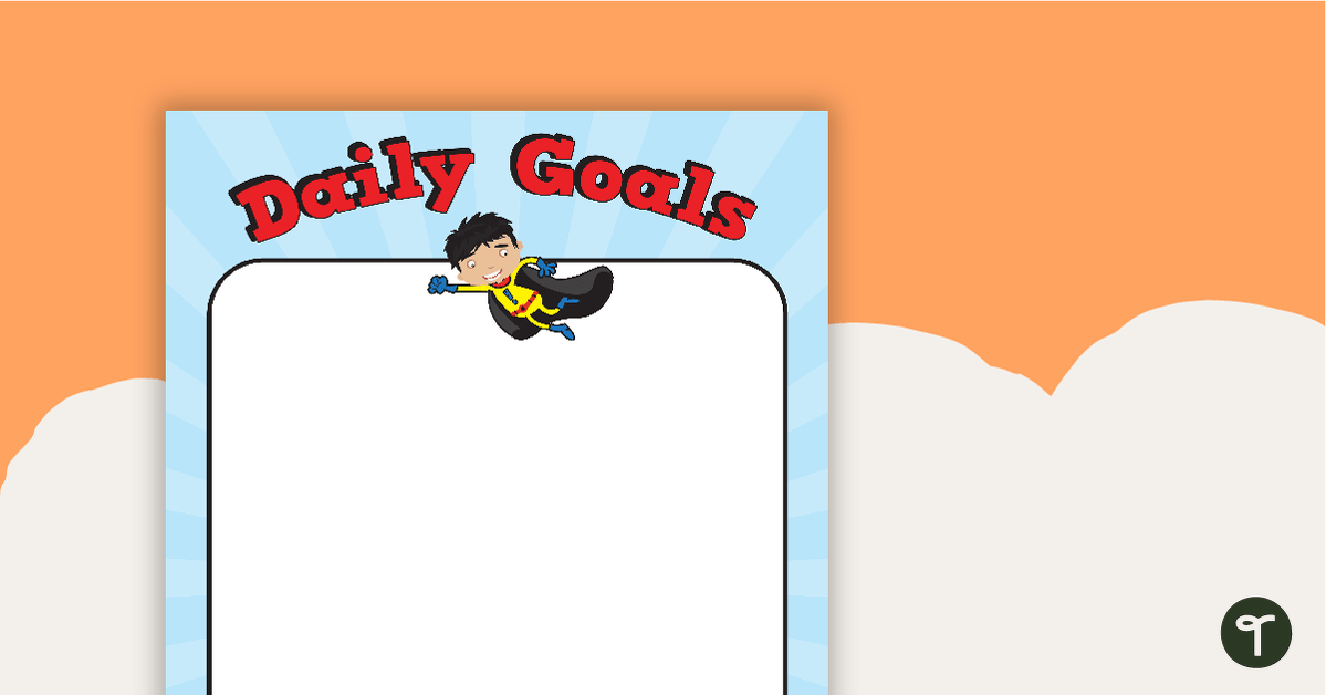 Preview image for Superheroes - Daily Goals - teaching resource
