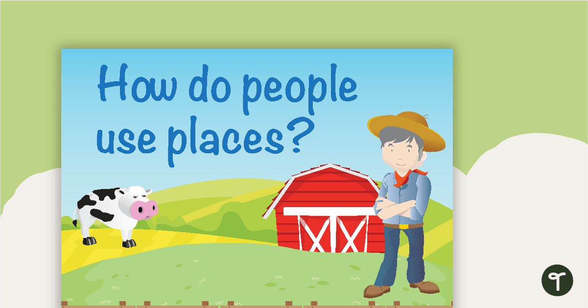 How People Use Places - Geography Word Wall Vocabulary teaching resource