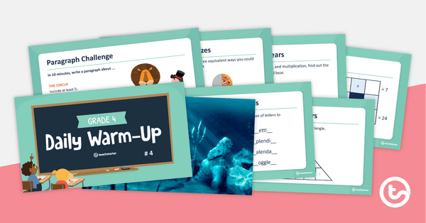 Preview image for Grade 4 Daily Warm-Up – PowerPoint 4 - teaching resource