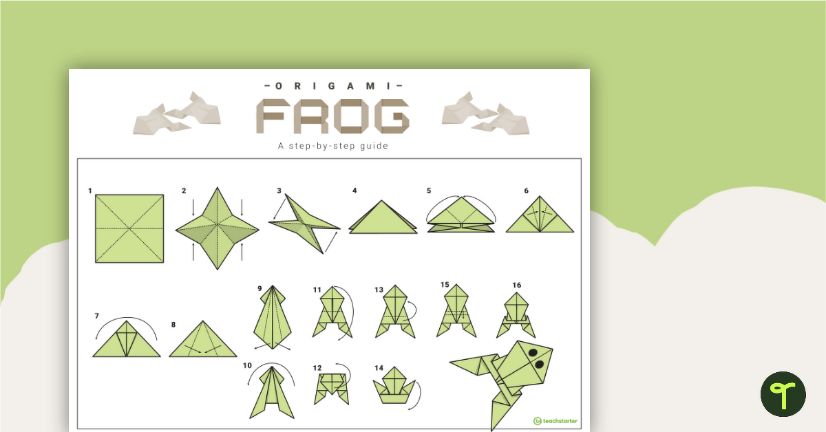 How to Make Frog Origami — Step-By-Step Instructions for Kids teaching-resource