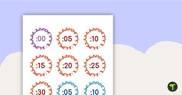 Preview image for Clock Labels – 'Past' and 'To' - teaching resource