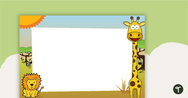 Go to African Savannah Page Border teaching resource