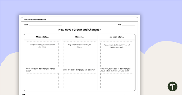 Go to Personal Growth Worksheets teaching resource