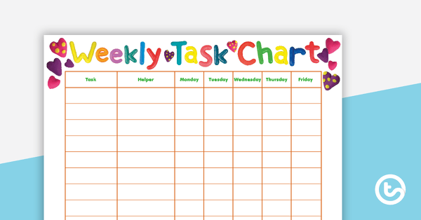 Go to Playdough - Weekly Task Chart teaching resource