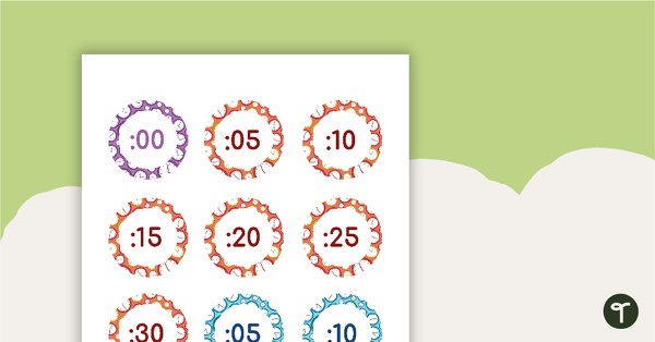 Clock Labels – 'Past' and 'To' teaching resource