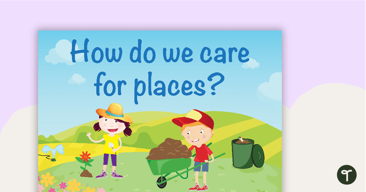 Caring for Places - Geography Word Wall Vocabulary teaching resource