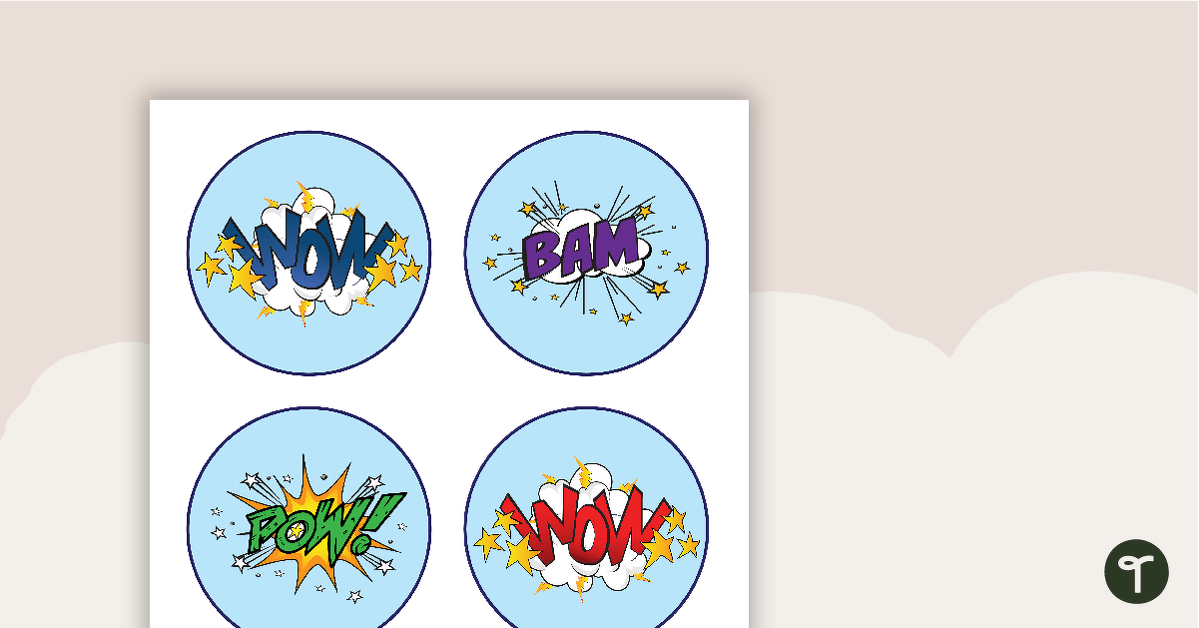 Preview image for Superheroes - Badges - teaching resource