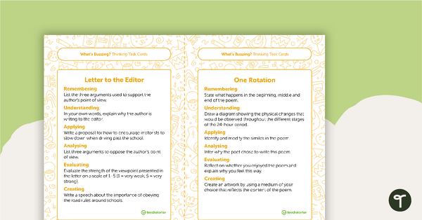 Year 5 Magazine - "What's Buzzing?" (Issue 2) Task Cards teaching resource