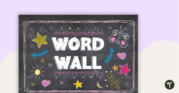Funky Chalkboard - Word Wall Template teaching resource