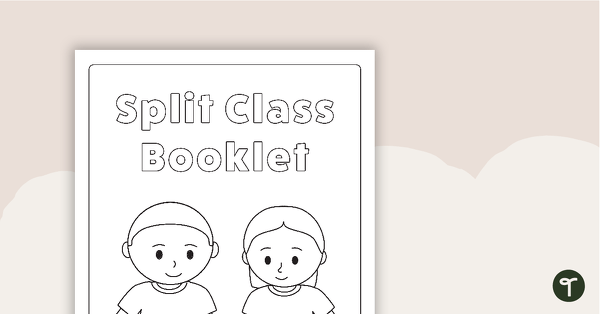 Split Class/Fast Finisher Booklet Front Cover - Students at Desk teaching resource