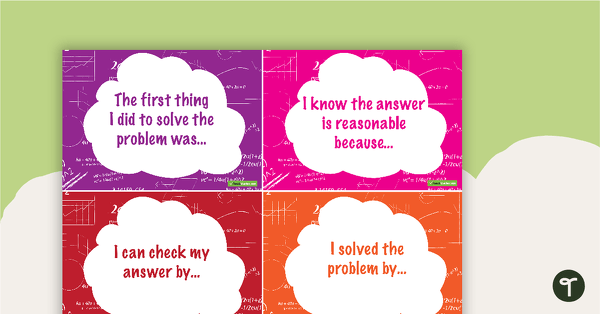 Preview image for Maths Thinking Sentence Starter Cards - teaching resource