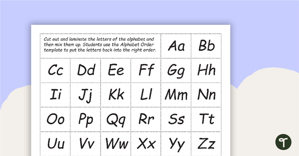 Alphabet Order Activity teaching resource