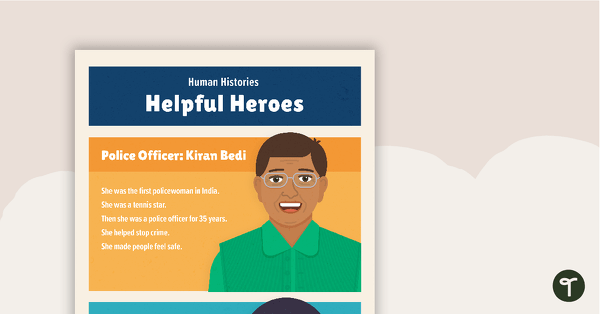 Go to Human Histories: Helpful Heroes – Comprehension Worksheet teaching resource