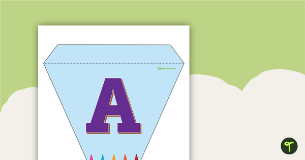 Go to Pencils - Letters and Numbers Bunting teaching resource