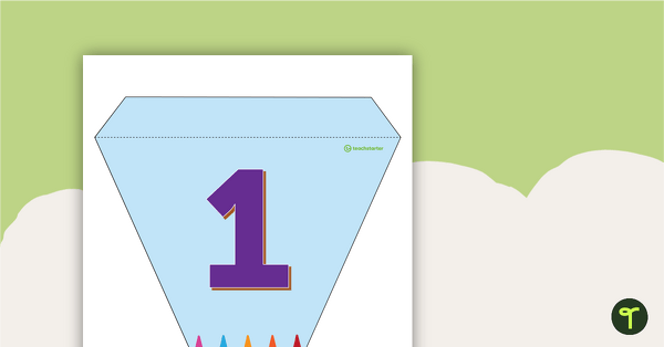 Pencils - Letters and Numbers Bunting teaching resource